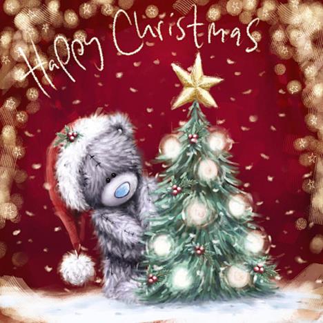 Tatty Teddy Decorating Tree Softly Drawn Me to You Bear Christmas Card £2.09